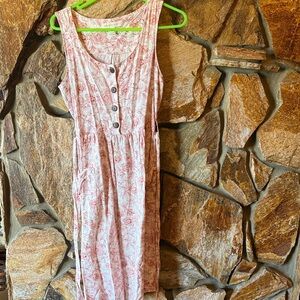 Floral Button-Front Midi Dress